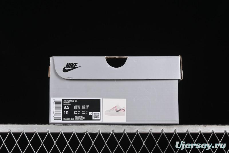 Supreme x Nike Air Force 1 '07 Low Casual Sneakers with Broken Swoosh and Anime-Inspired Spray Paint Design - CU9225-101