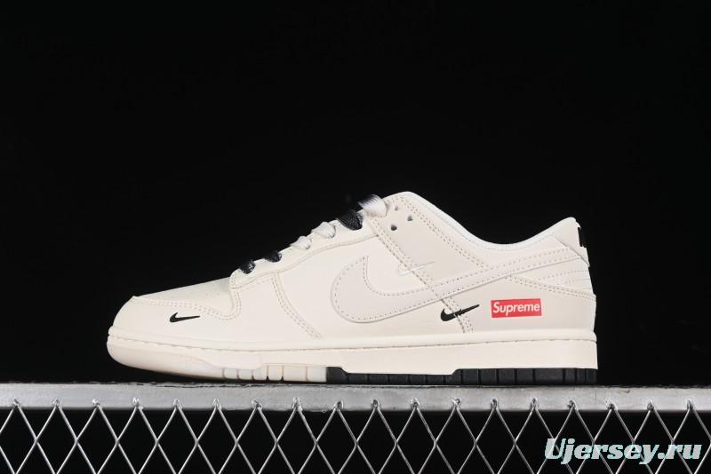 Nike SB Dunk Low Supreme Collaboration - Double Swoosh Dual Color Anniversary High-End Custom Low-Top Casual Skate Shoes - BB8675-112