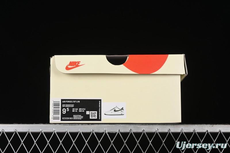 Nike Air Force 1'07 Low Stussy Collaboration - White Mint Green Low-Top Casual Sneakers - XZ3328-003