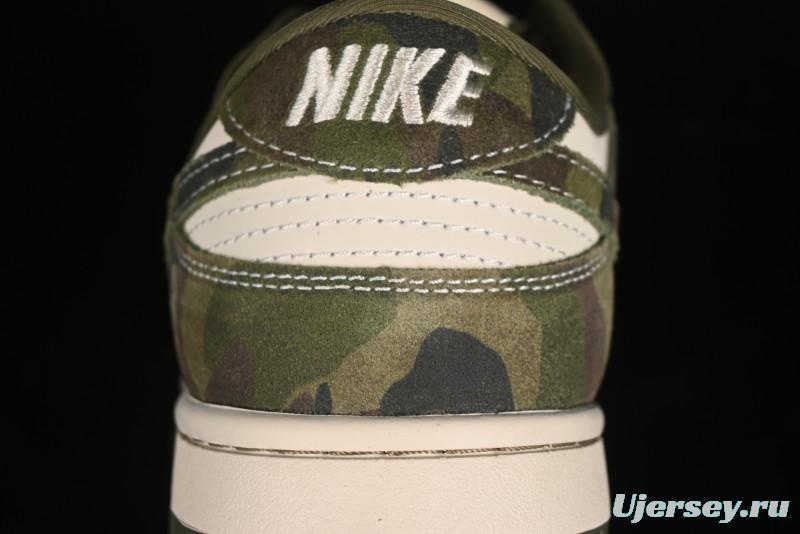 Nike SB Dunk Low Bape Collaboration - Jungle Camouflage Anniversary Custom Low-Top Casual Skate Shoes - CH6336-230