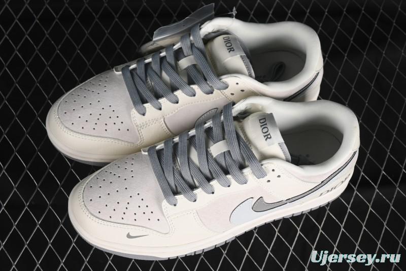 Nike SB Dunk Low Dior Collection - Beige Grey Blue Hook Anniversary High-End Custom Low-Top Casual Sneakers - XD6188-042