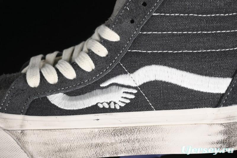 Vans Notre Premium Sk8-Hi High-Top Skate Shoes with Striped Design and Washed Effect - VN000CR0RVN