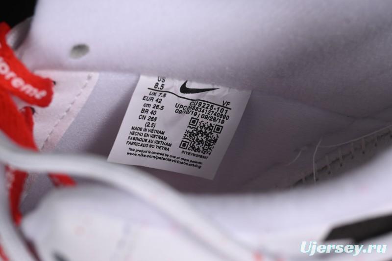 Supreme x Nike Air Force 1 '07 Low Casual Sneakers with Broken Swoosh and Anime-Inspired Spray Paint Design - CU9225-101