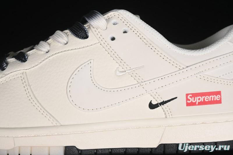 Nike SB Dunk Low Supreme Collaboration - Double Swoosh Dual Color Anniversary High-End Custom Low-Top Casual Skate Shoes - BB8675-112