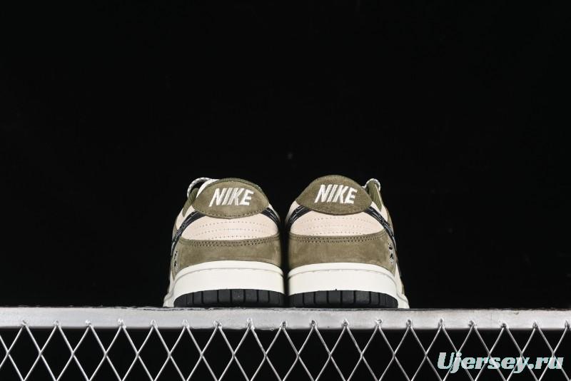 Nike SB Dunk Low UN Phantom Military Green Black Swoosh Anniversary Custom Low-Top Casual Skate Shoes - DJ2024-037