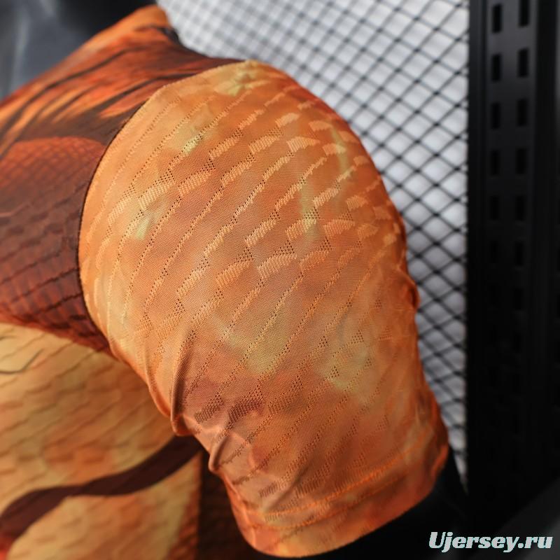 Player Version 25/26 Real Madrid NA ZHA Orange with Dragon Warrior Jersey