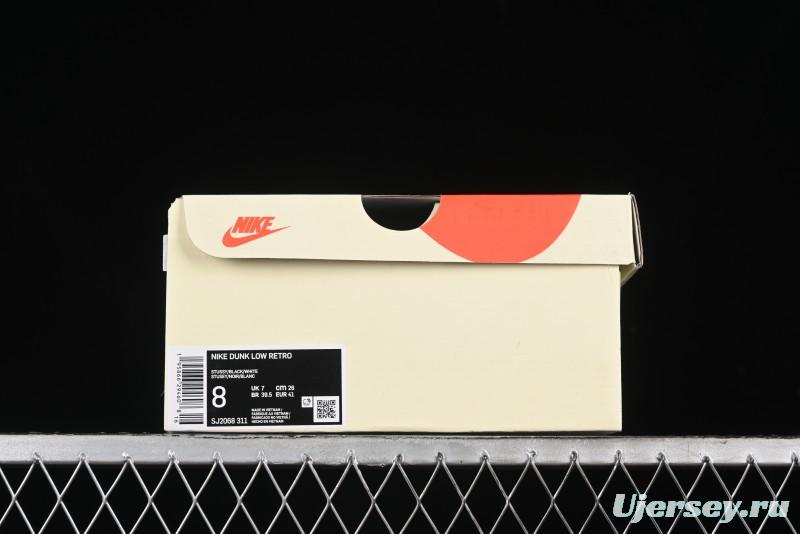 Nike SB Dunk Low Stussy Collaboration - White Embroidery Black Swoosh Anniversary Custom Low-Top Casual Sneakers - SJ2068-311