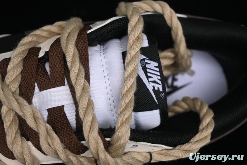 Nike Dunk Low Retro Casual Sneakers with Little Panda and Dopamine Mocha Design - DD1391-100