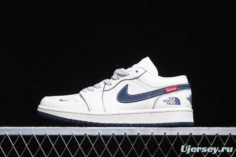 Nike Air Jordan 1 Low Supreme x The North Face Retro Basketball Shoes - XX3318-188