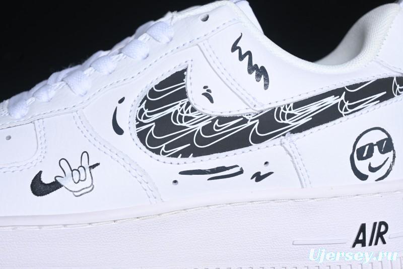 Nike Air Force 1 '07 Low "Smiley Face" Casual Sneakers - FB8971-020