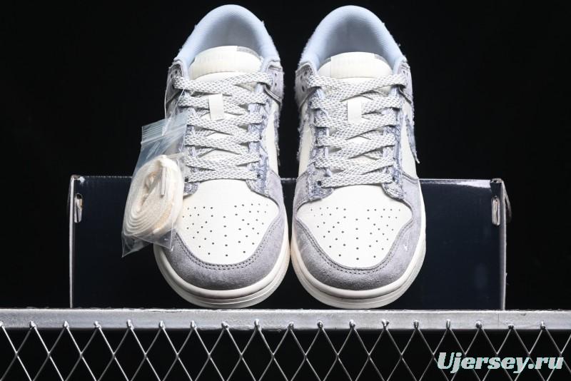 Nike SB Dunk Low Dior Stone Island Triple Collaboration Woven Grey Hook Anniversary High-End Custom Low-Top Casual Sneakers - DM6868-006