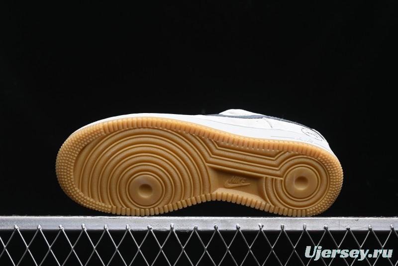 Nike Air Force 1 '07 Low Ghostface Collaboration - Light Grey Pigskin Low-Top Casual Sneakers - DF0188-022
