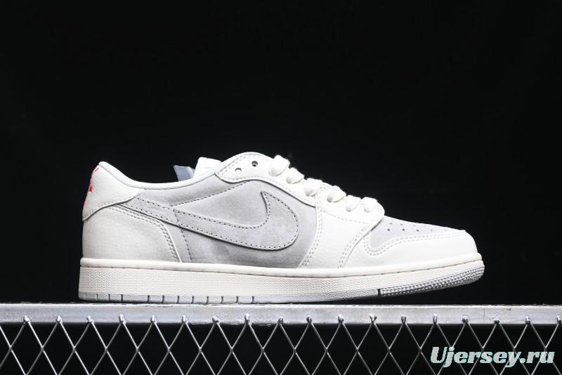 Nike Travis Scott x Fragment Design x Air Jordan 1 Low OG SP AJ1 Collaborative Sneakers - XS3086-004