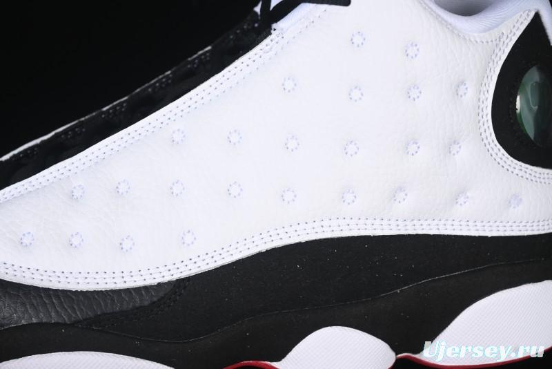 Nike Air Jordan 13 Retro Basketball Shoes in Black/White - 414571-104