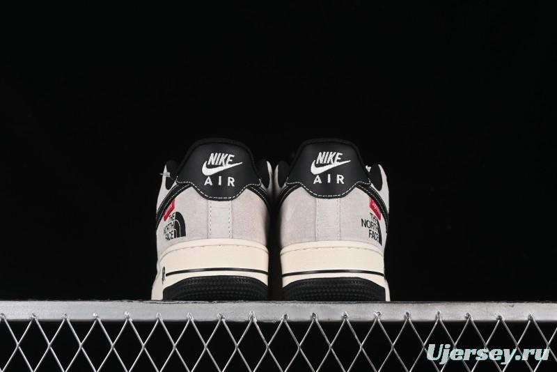 Nike Air Force 1 '07 Low Supreme Stussy Collaboration - Black Grey Red Label Low-Top Casual Sneakers - XZ6188-115