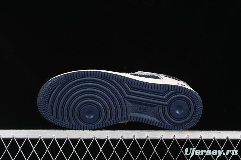 Nike Air Force 1 '07 Low Dior Collaboration - Light Blue Knit Swoosh Low-Top Casual Sneakers - KK1988-012