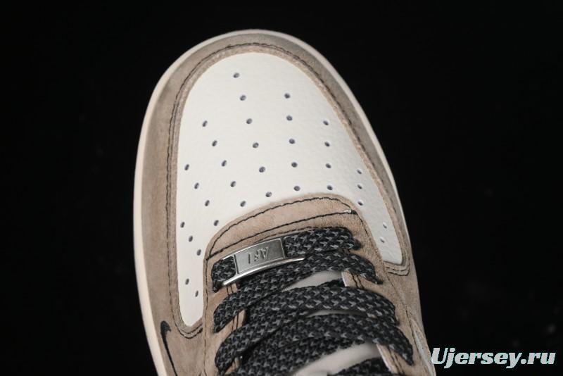 Nike Air Force 1'07 Low Stussy Collaboration - Milk Tea Low Top Casual Sneakers - XZ6188-999