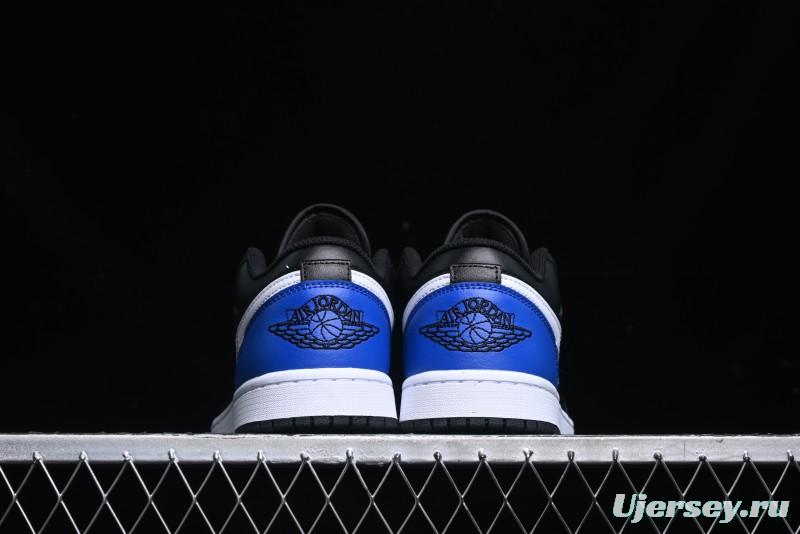 Nike Air Jordan 1 Low Retro Basketball Shoes Black Blue - 553558-042