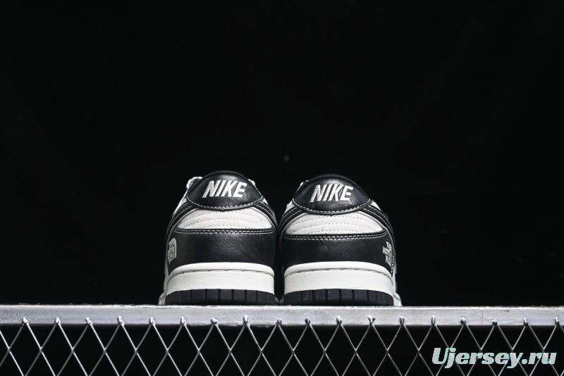 Nike SB Dunk Low The North Face Series - High Gloss Black Swoosh Anniversary Custom Low-Top Casual Skate Shoes - DJ2024-047