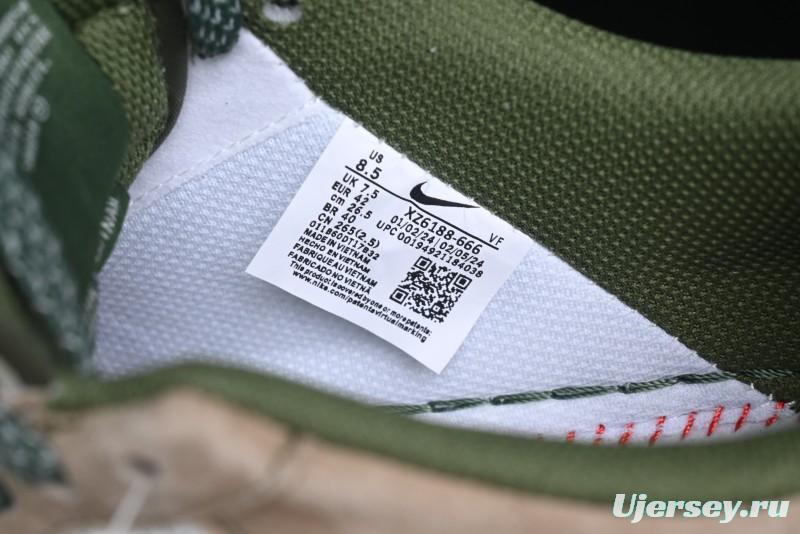 Nike Air Force 1 '07 Low Stussy Collaboration Light Brown Green Low-Top Casual Sneakers - XZ6188-666