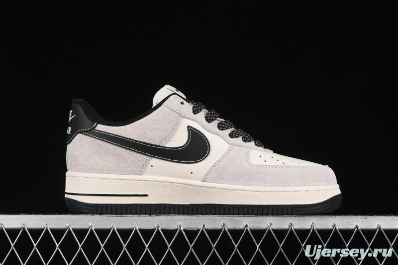 Nike Air Force 1 '07 Low Supreme Stussy Collaboration - Black Grey Red Label Low-Top Casual Sneakers - XZ6188-115