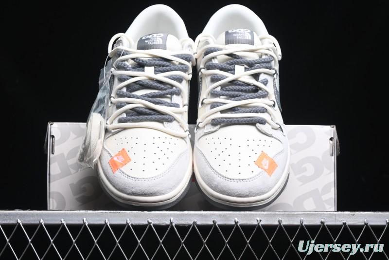 Nike SB Dunk Low The North Face Supreme Collaboration Strap Patch Grey Hook Low-Top Casual Skate Shoes - YX5066-253