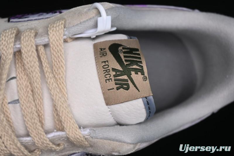 Nike Air Force 1 '07 Low Purple Taro Demon Casual Sneakers - ZB2121-301