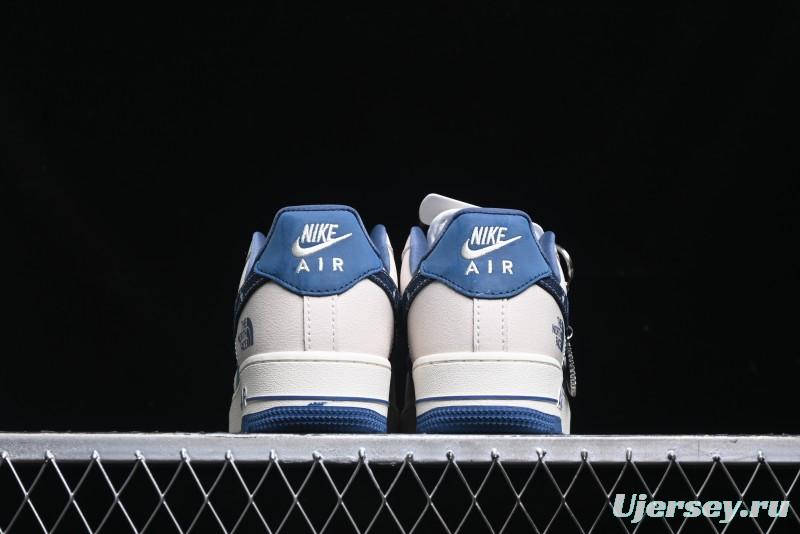 Nike Air Force 1 '07 Low The North Face Collaboration - Blue Floral Swoosh Casual Sneakers - KK1988-021