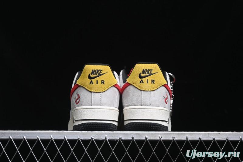 Nike Air Force 1 '07 Low Halloween Collaboration - Red Grey Pig Version Low Top Casual Sneakers - KK1988-020