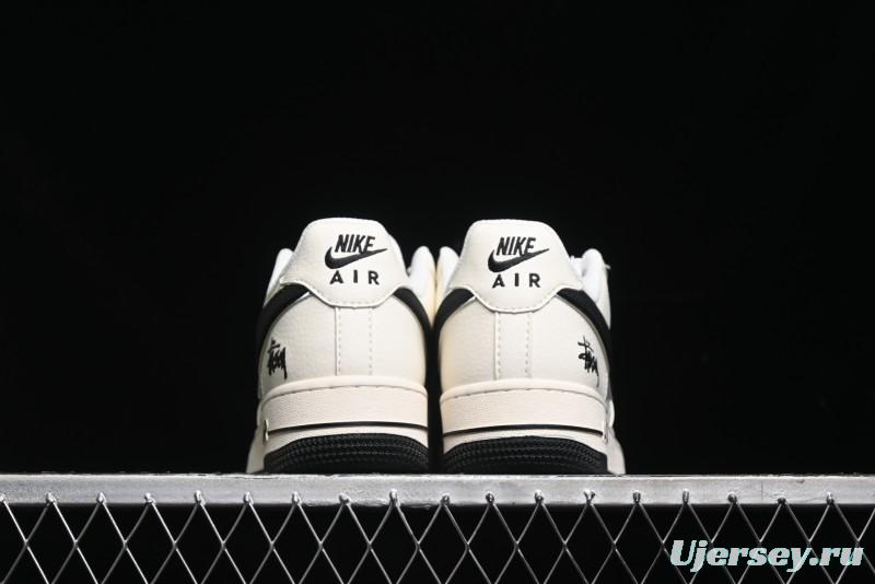 Nike Air Force 1 '07 Low Stussy Collaboration - Black Sail Metallic Silver - XZ3328-506