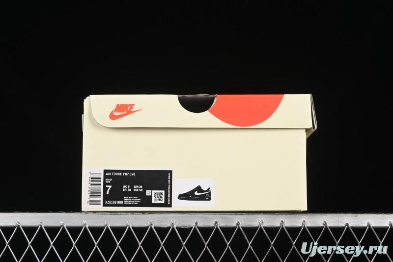 Nike Air Force 1 '07 Low Stussy Collaboration - Samurai Black Low-Top Casual Sneakers - XZ6188-969