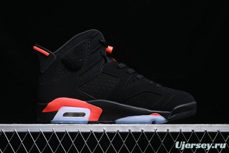 Nike Air Jordan 6 Retro Basketball Shoes with Infrared Design and 3M Reflective Details - 384664-060