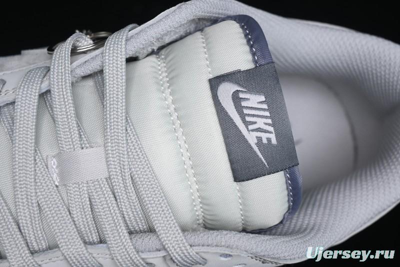 Nike SB Dunk Low Stussy Collaboration - Patchwork Grey Swoosh Anniversary Custom Low-Top Casual Skate Shoes - SF1029-403