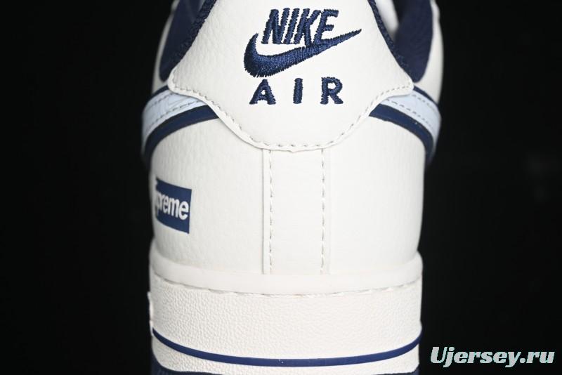 Nike Air Force 1 '07 Low Supreme Collaboration - Light Blue Shadow Swoosh Casual Sneakers - XZ6188-989