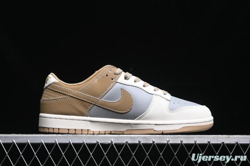 Nike SB Dunk Low BAPE Collaboration - Beige Grey Brown Anniversary Customized Low-Top Casual Sneakers - BB8969-006