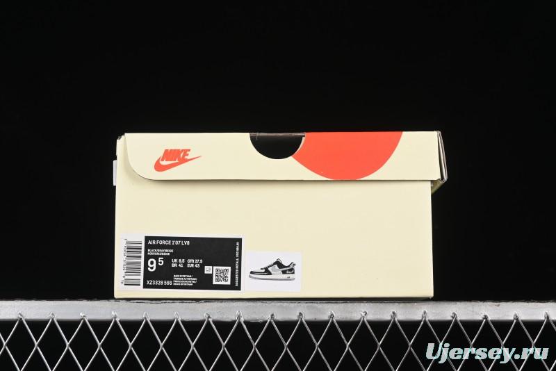 Nike Air Force 1 '07 Low Stussy Collaboration - Black Grey Casual Sneakers - XZ3328-566