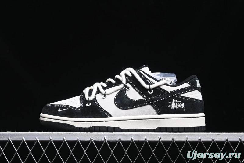 Nike SB Dunk Low Stussy Collaboration - Anniversary High-End Customized Low-Top Casual Skate Shoes - YX5066-209