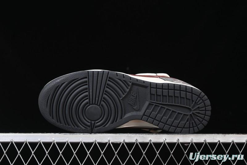 Nike SB Dunk Low Supreme Collaboration - Grey White Red Anniversary Customized Low-Top Casual Sneakers - XS1186-102