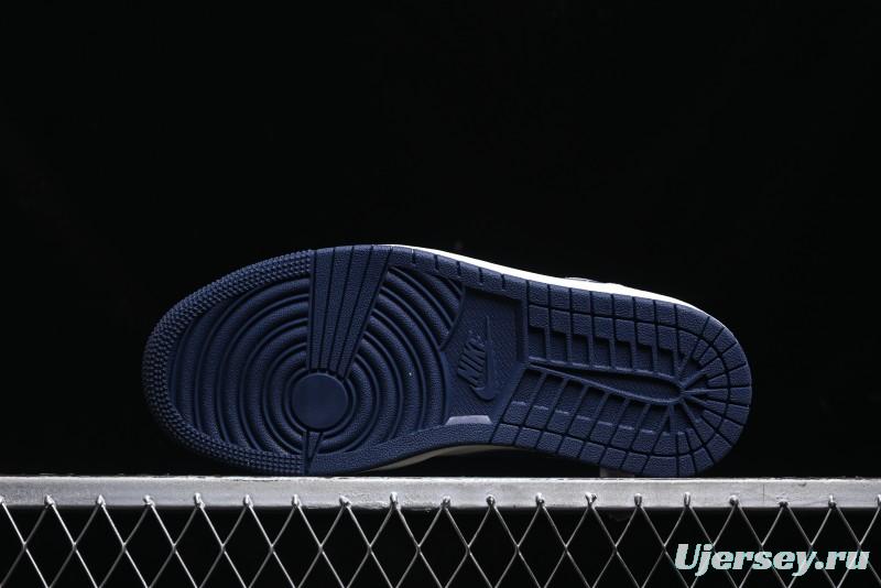 Nike Air Jordan 1 Low AJ1 The North Face Collaboration - Custom High-End Retro Basketball Shoes with Blue Swoosh - DM9188-010