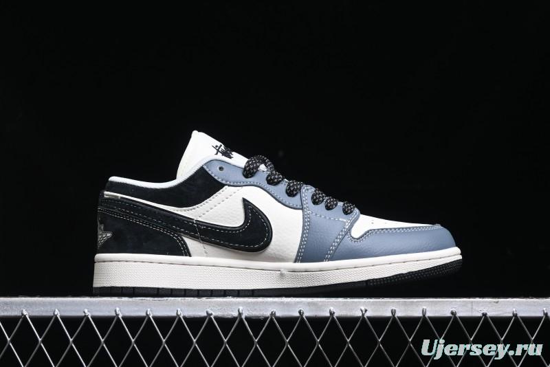 Nike Air Jordan 1 Low Stussy Collaboration Retro Basketball Shoes - XX3318-505