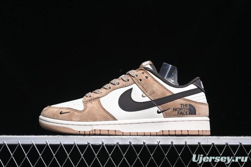 Nike SB Dunk Low The North Face Collaboration - Black White Brown Anniversary High-End Custom Low-Top Casual Skate Shoes - XS1086-004