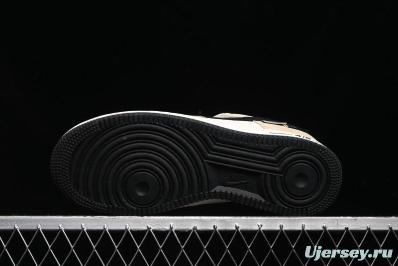 Nike Air Force 1 '07 Low The North Face x Stussy Collaboration - Black Brown Coffee Casual Sneakers - KK1988-018