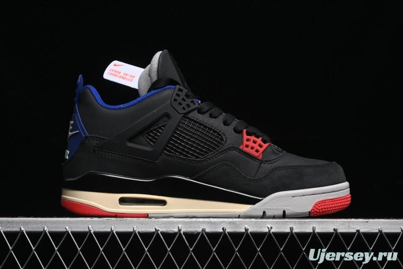 Nike Air Jordan 4 Retro Sneakers in Black, Blue and Neutral Grey - FV5029-003