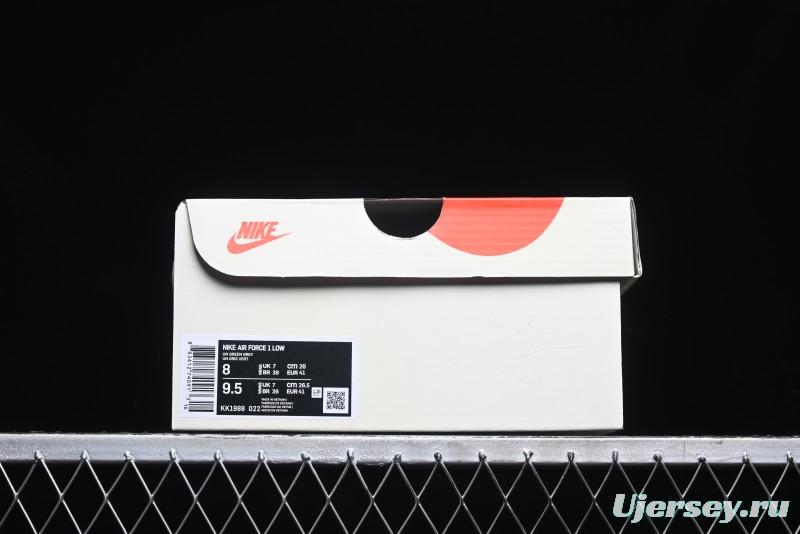 Nike Air Force 1 '07 Low UN Collaboration - Moss Green Low-Top Casual Sneakers - KK1988-022