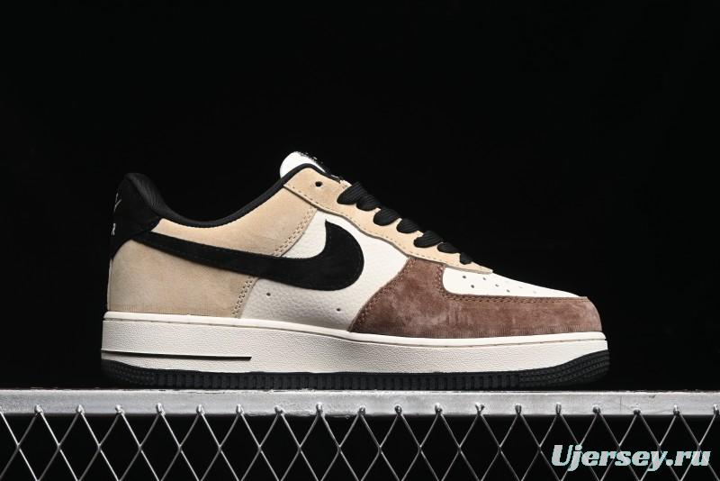 Nike Air Force 1 '07 Low The North Face x Stussy Collaboration - Black Brown Coffee Casual Sneakers - KK1988-018
