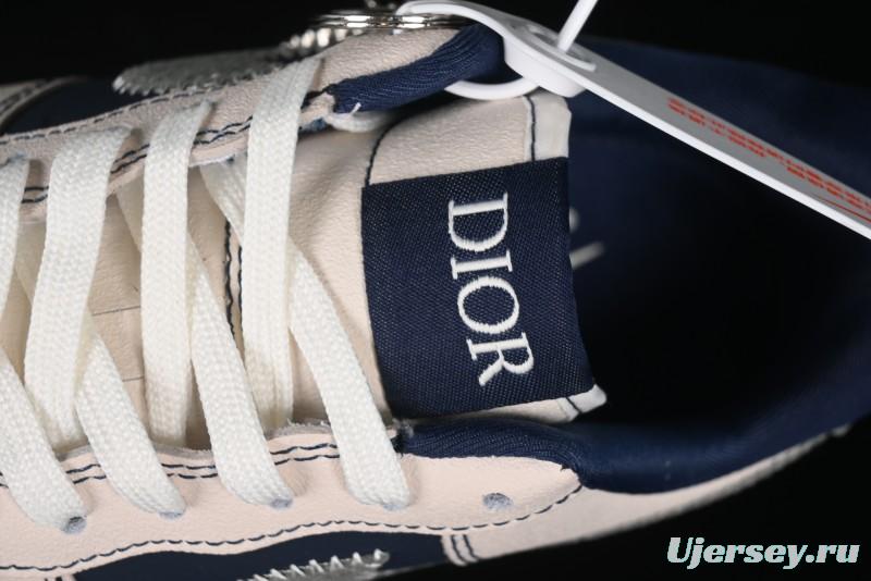 Nike Air Force 1 '07 Low Dior Collaboration - Light Blue Knit Swoosh Low-Top Casual Sneakers - KK1988-012