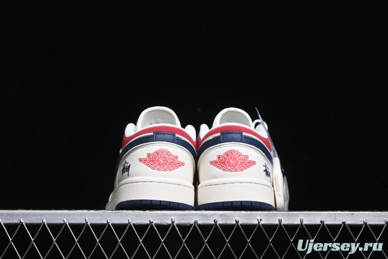 Nike Air Jordan 1 Low AJ1 Stussy Collaboration - Retro Basketball Shoes - XX3318-566