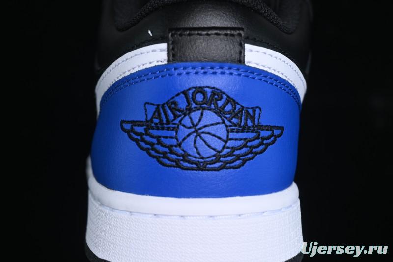 Nike Air Jordan 1 Low Retro Basketball Shoes Black Blue - 553558-042