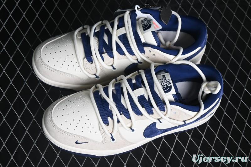 Nike SB Dunk Low The North Face Series - Strap Pig Eight Dark Blue Hook Anniversary High-End Custom Low-Top Casual Skate Shoes - DM6868-001