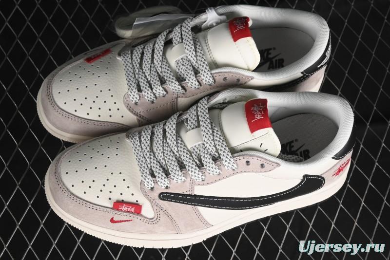 Nike Travis Scott x Fragment Design x Air Jordan 1 Low OG SP AJ1 Retro Sneakers - SJ2068-131